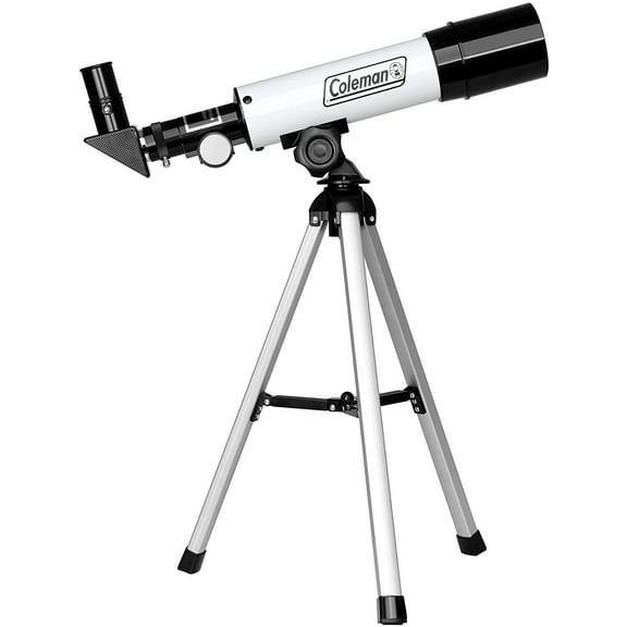 COLEMAN® 360x50 Refractor Telescope Kit with Heavy-Duty Carrying Case - Elegant White