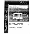 thumbnail image 1 of COLEMAN Popup Trailer Owners Manual - 2003 Grand Tour Cheyenne Carmel Sun Valley REPRINT, 1 of 1