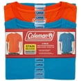 thumbnail image 1 of Coleman Men's Rugged Workwear Short Sleeve Pocket Tee, 2 Pack (Blue/Tangerine, XL), 1 of 2