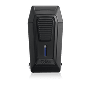 Colibri Quantum Triple Jet Lighter with Integrated Spring Loaded V-Cut Cigar Cutter for up to a Large 60+ Ring Gauge, Wind Resistant, Altitude Tested, Refillable Butane Matte Black