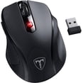 thumbnail image 1 of COLIKES  Wireless Mouse, 2.4G Usb Cordless Ergonomic, 6 Buttons and 5 Level 2400 Dpi, Optical Mice for Computer, Laptop, PC, Mac, Black, 1 of 10