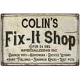 thumbnail image 1 of COLIN'S Fix-It Shop Sign Grandpa Dad Wall Décor 8 x 12 Matte Finish Metal 108120006381, 1 of 1