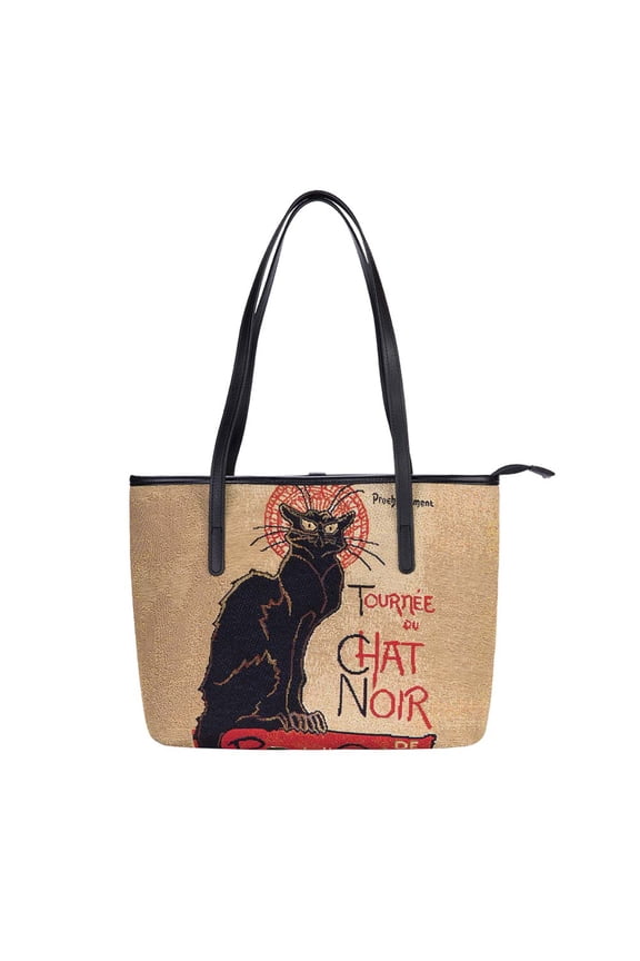 COLL-ART-TS-CHAT | STEINLEN - TOURNE DU CHAT NOIR College/Shoulder Tote Bag