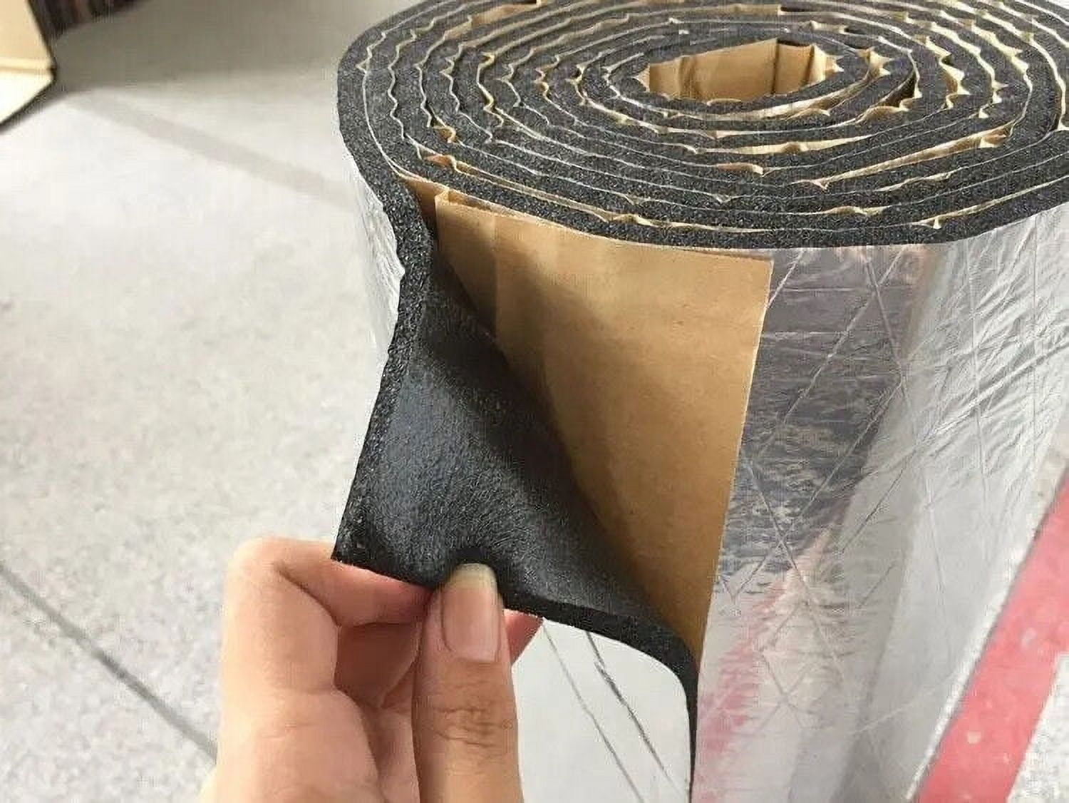COLL7AWS 4FT X 25FT 100Sqft Heat Shield Sound Deadener Car Insulation Thermal Noise Proofing 5MM