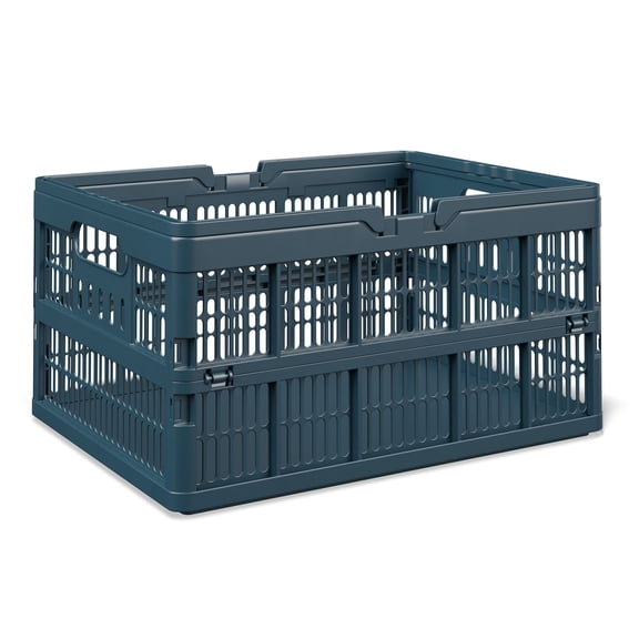 Mainstays Kids Large Blue Collapsible Storage Basket with Handles