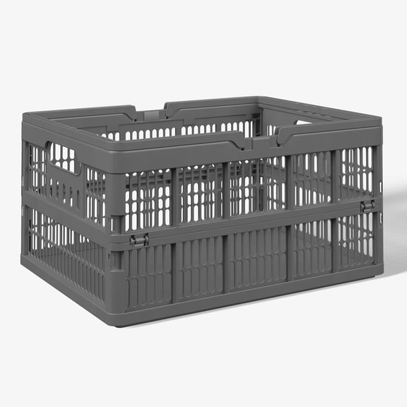 Mainstays Kids Large Gray Collapsible Storage Basket with Handles