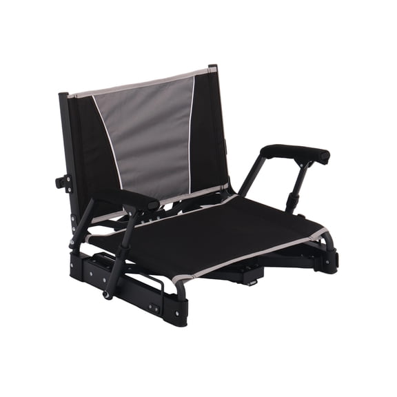 Ozark Trail Collapsible Stadium Seat with Armrests, Black