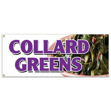 COLLARD GREENS BANNER SIGN soul food okra chicken cornbread hushpuppies