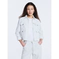 thumbnail image 1 of Free Assembly Women's Striped Denim Jacket, Sizes XS-XXL, 1 of 7