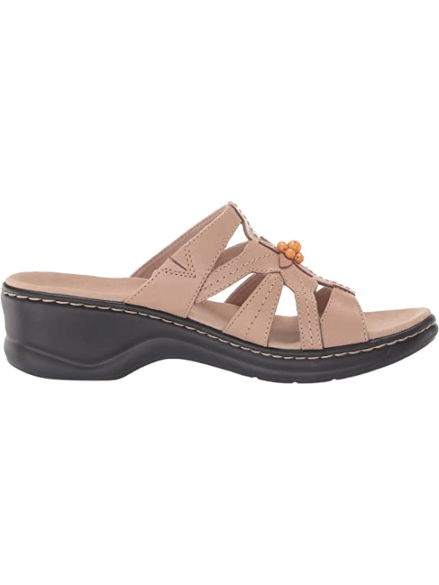 COLLECTION BY CLARKS Womens Beige Arch Support Heel Support Beaded