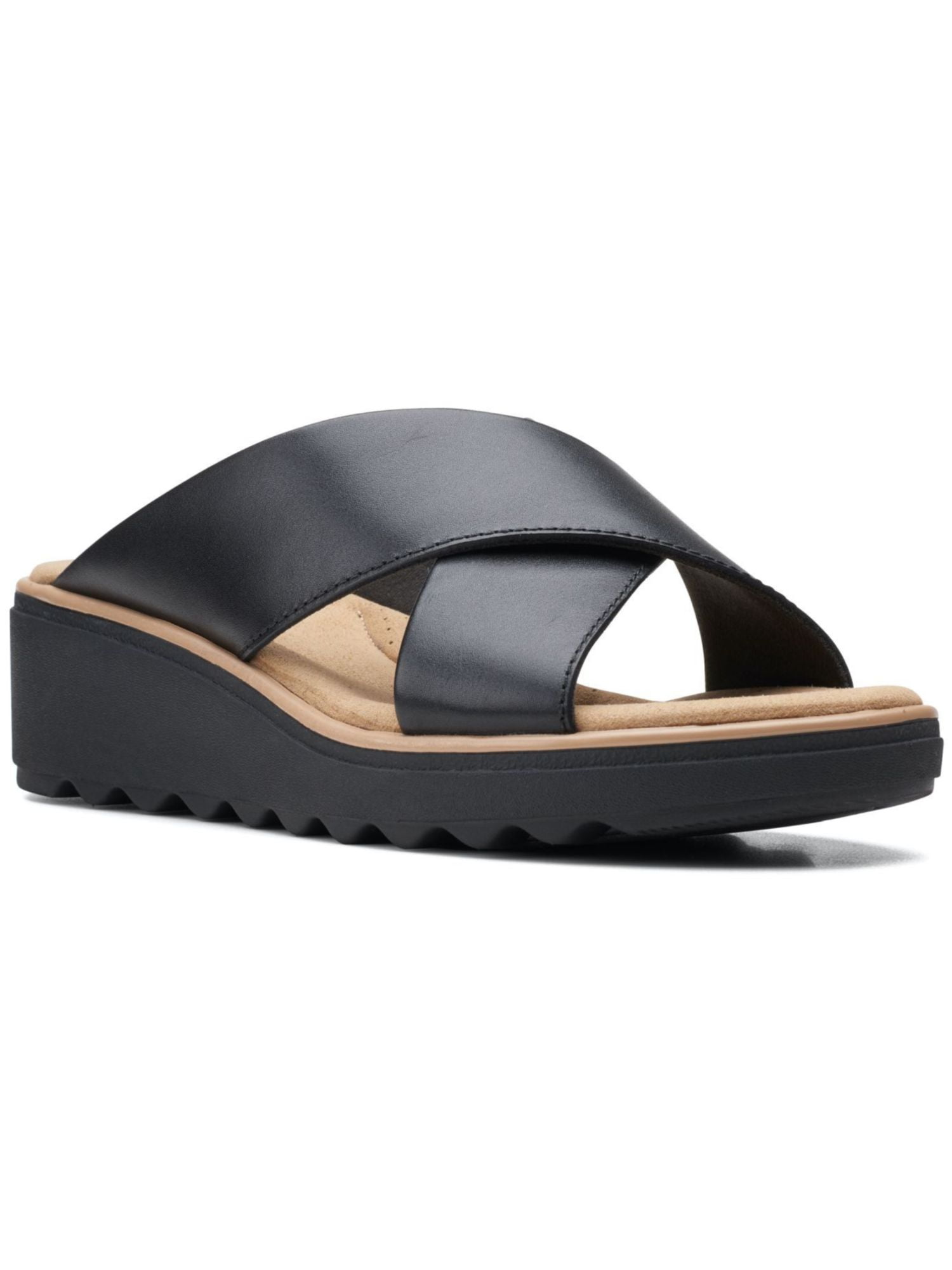 COLLECTION BY CLARKS Womens Black Cushioned Arch Support Jillian