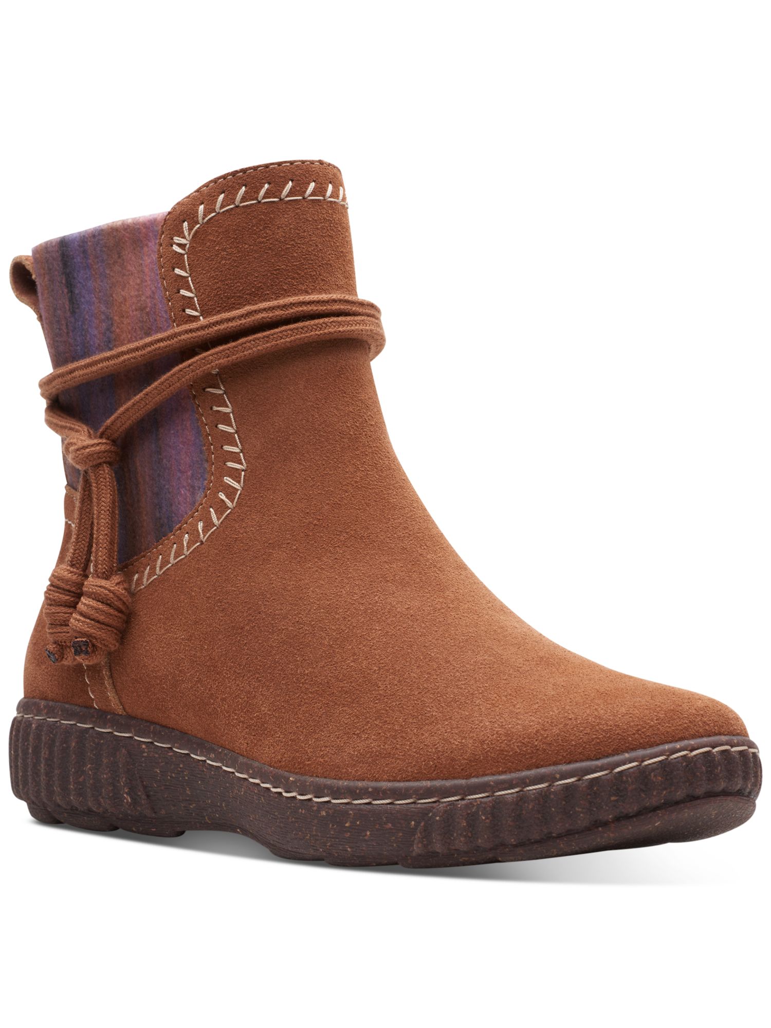 Clarks brown booties discount