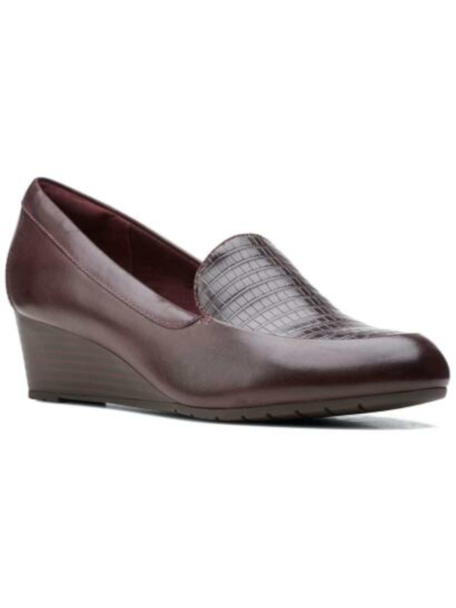 Clarks cheap burgundy pumps