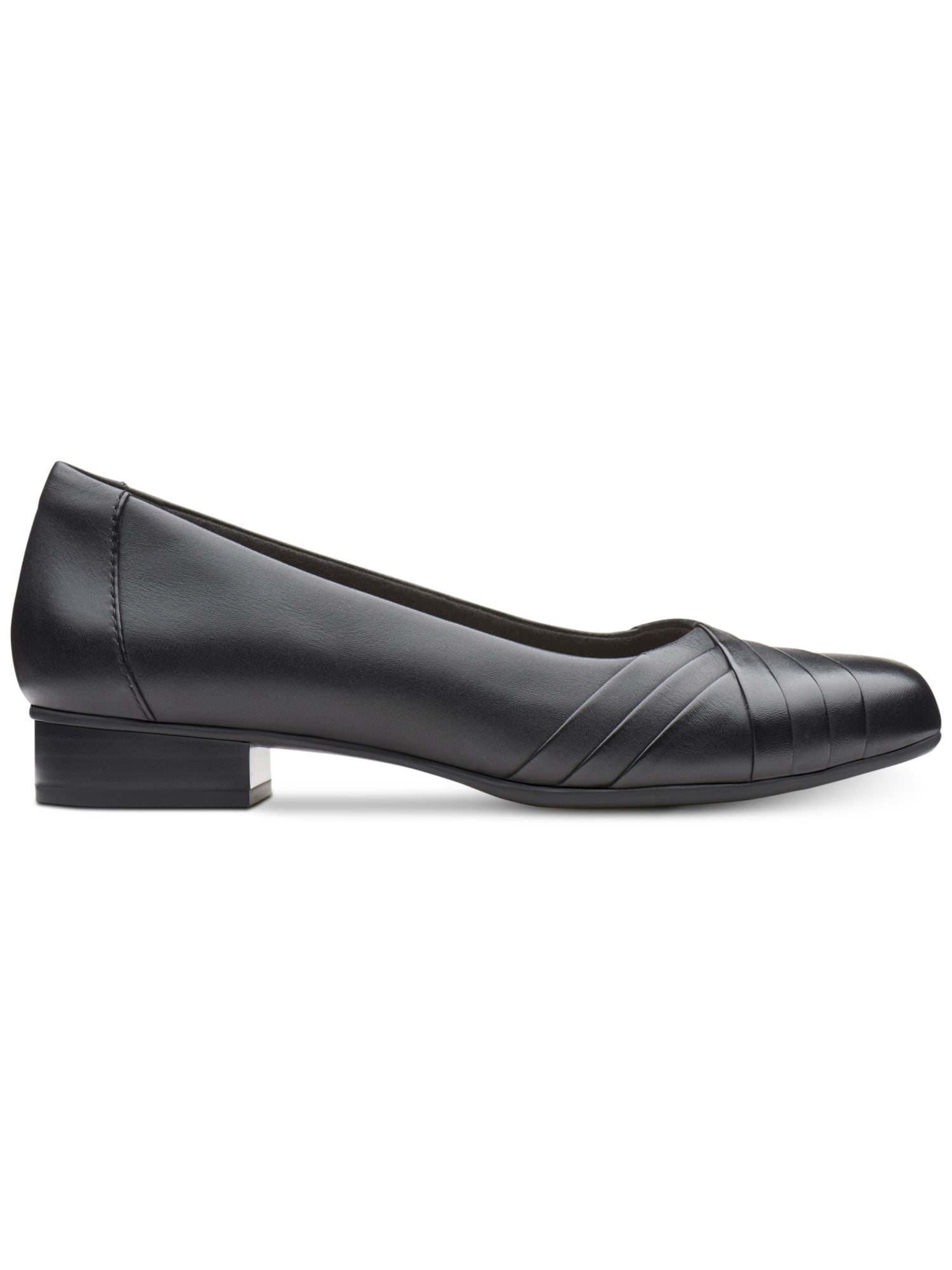 Clarks navy flats hot sale