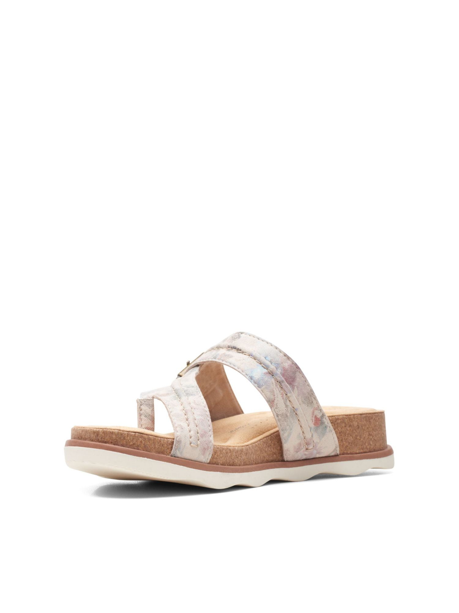 Clarks pink wedge sandals sale