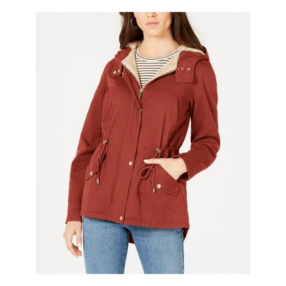 COLLECTIONB Womens Red Button Down Jacket Size: XS