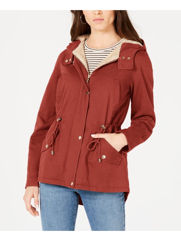 COLLECTIONB Womens Red Button Down Jacket Size: XS