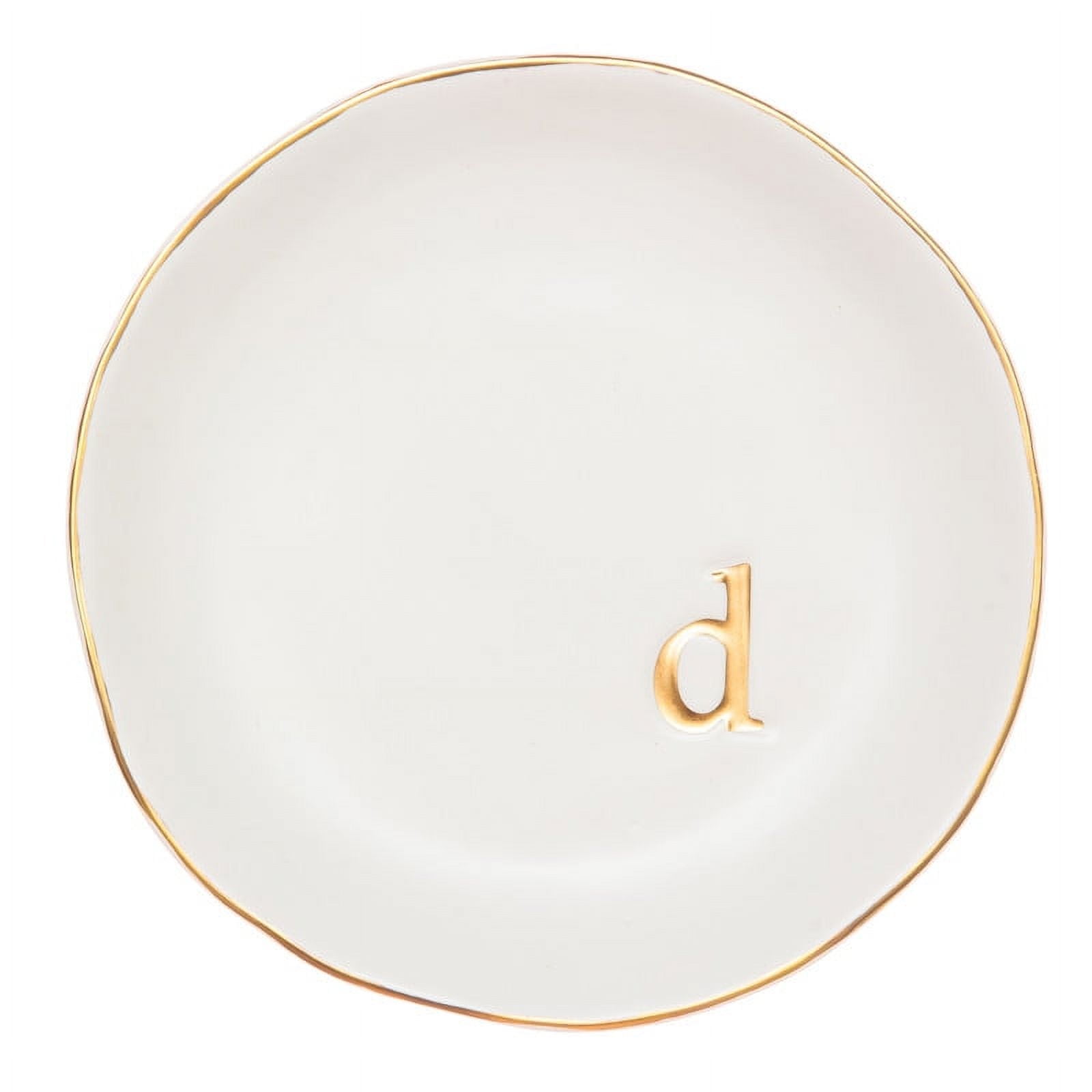 Collective Home Monogram Ceramic Jewelry Tray