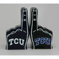 thumbnail image 1 of COLLEGIATE LICENSING SALT AND PEPPER SHAKER -TCU FOAM FINGER, 1 of 1