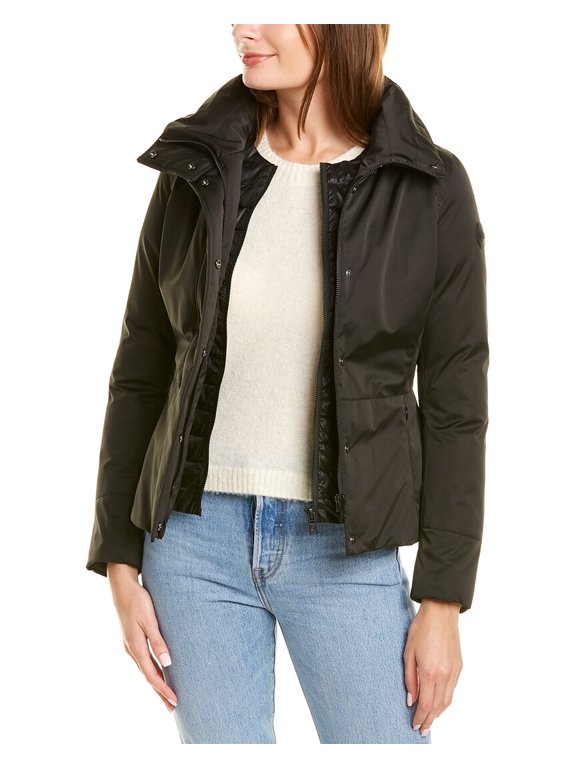 womens Parka Jacket, 42, Black