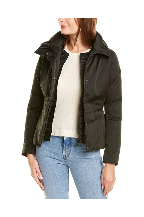 womens Parka Jacket, 42, Black