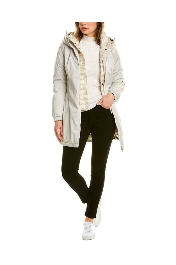 womens Recycled Three-Layer Jacket, 50, Beige