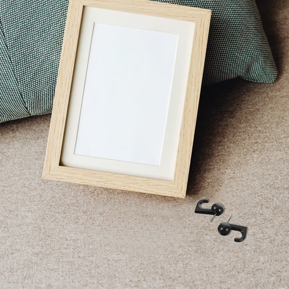 COLO Heavy Duty Push Pin Wall Mount Hooks, Black 0.98"W 50 Pieces