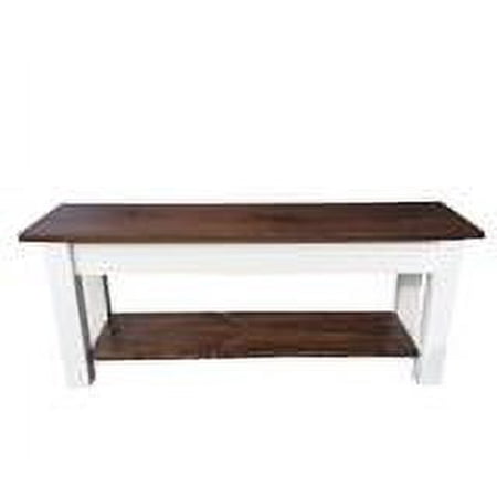 COLONIAL HARVEST BENCH WITH SHELF-30