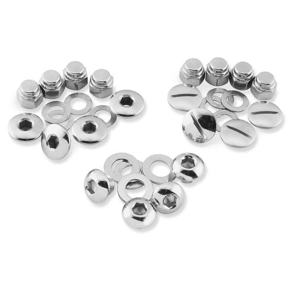 Colony Chrome Rocker Shaft End Cap, Plug & Nut Kit for Big Twin V-Twin Engines, Made in USA (8224-8)
