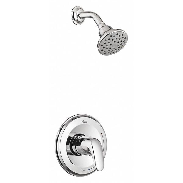 Polished Chrome Square Wall Mounted Shower Kit