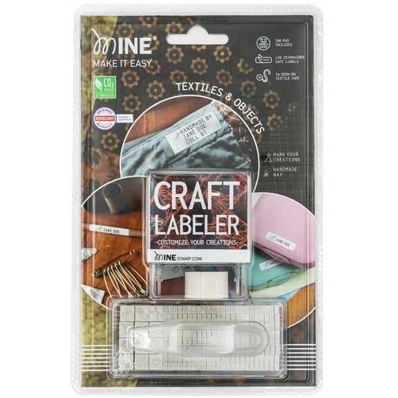 COLOP Craft Labeler Customizable Inking Stamp For Craft Projects and Textiles