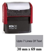COLOP Self Inking Rubber Stamp Custom Upto 7 Lines Of Text 30mm x 69mm
