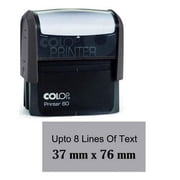 COLOP Self Inking Rubber Stamp X-Large Upto 8 Lines Of Custom Text 37mm x 76mm- Black