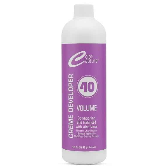COLOR CAPTUR - 40 Vol Cream Developer, Intense Hair Color Booster - 16 Ounces