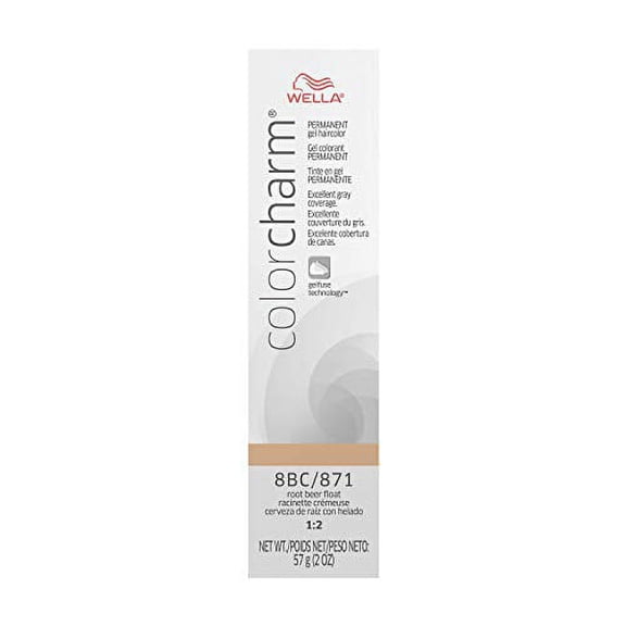 COLOR CHARM, HAIR COLOR Permanent Gel Cool 8BC Root Beer Float