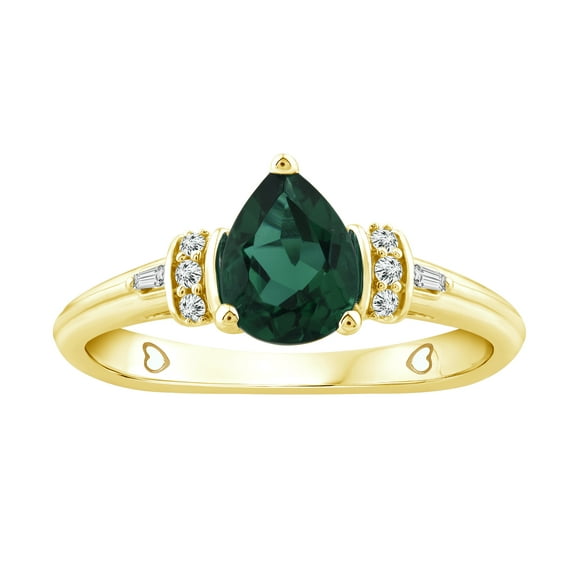 COLOR OF LOVE Solitaire Emerald Engagement Ring 1.47 ct Yellow Gold