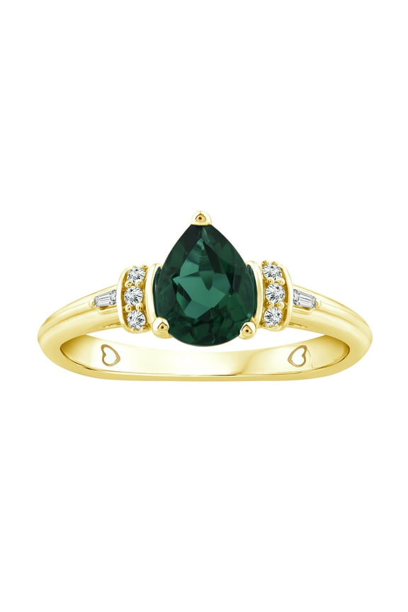 Solitaire Emerald Engagement Ring 1.47 ct Yellow Gold