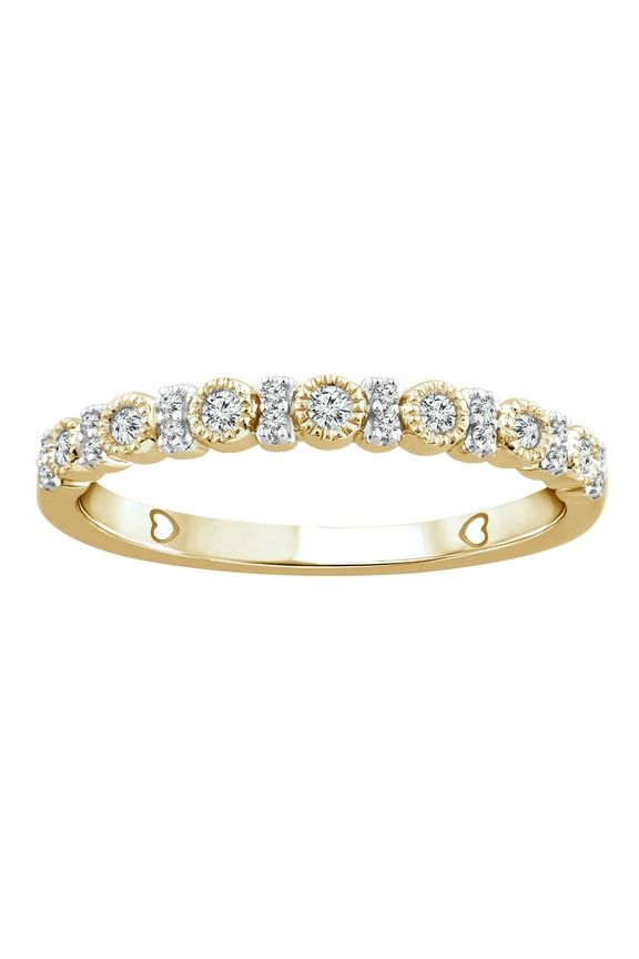 Spotlight Stackable Diamond Band in 10K Yellow Gold 1/6 ct. tw