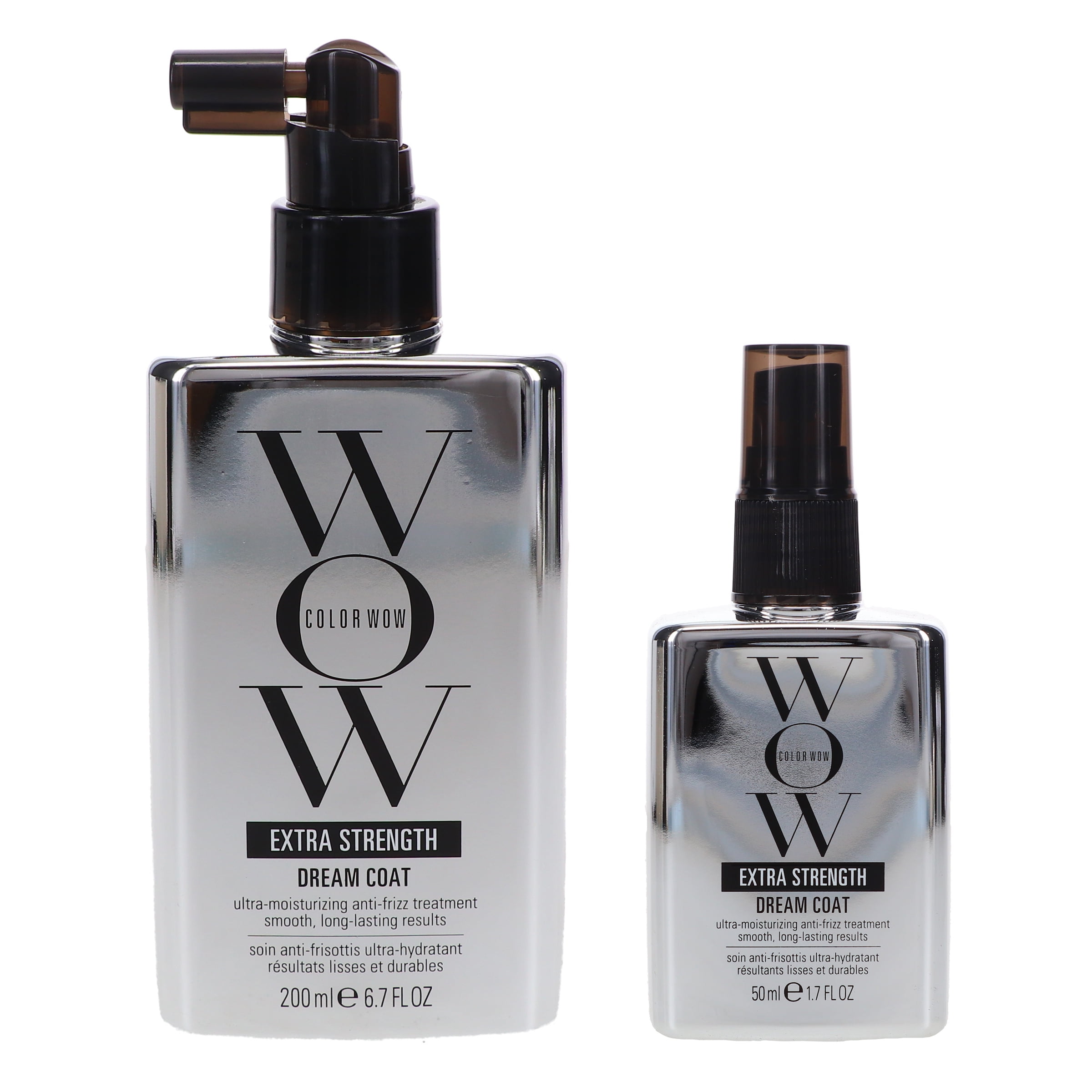 COLOR WOW Extra Strength Dream Coat Ultra-Moisturizing Anti-frizz Treatment 6.7 oz & 1.7 oz Combo Pack
