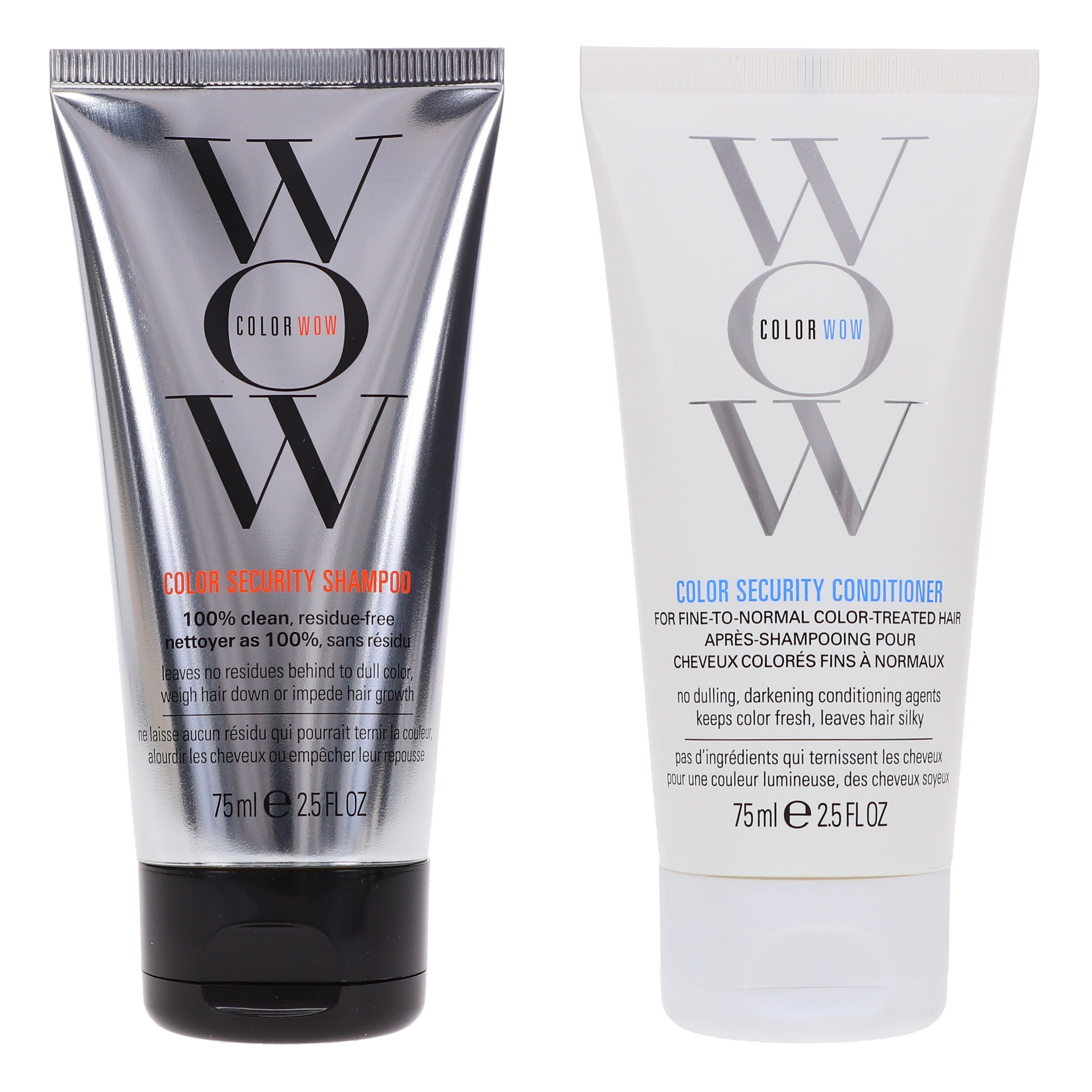 COLOR WOW Security Shampoo 2.5 oz & Color Security Conditioner Fine to Normal Hair 2.5 oz Combo Pack