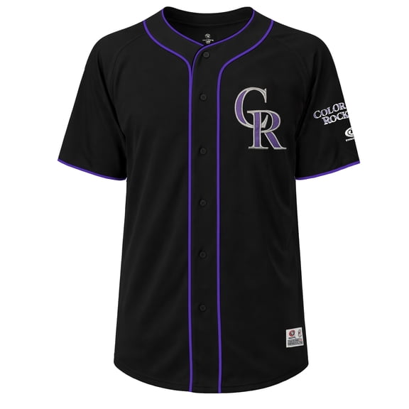 MLB Colorado Rockies Men's Alternate Color Full Button Jersey