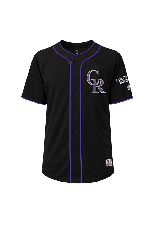 MLB Colorado Rockies Men's Alternate Color Full Button Jersey