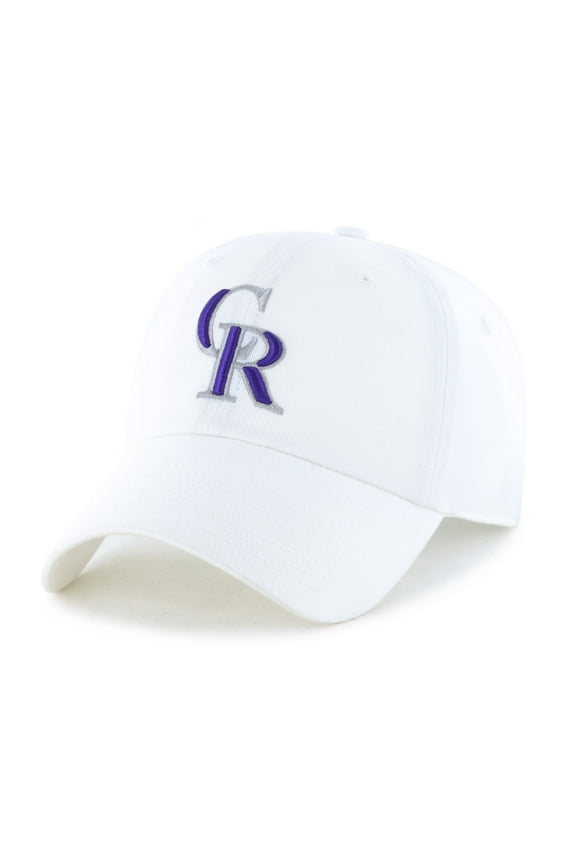 MLB Colorado Rockies Clean Up White Adjustable Hat