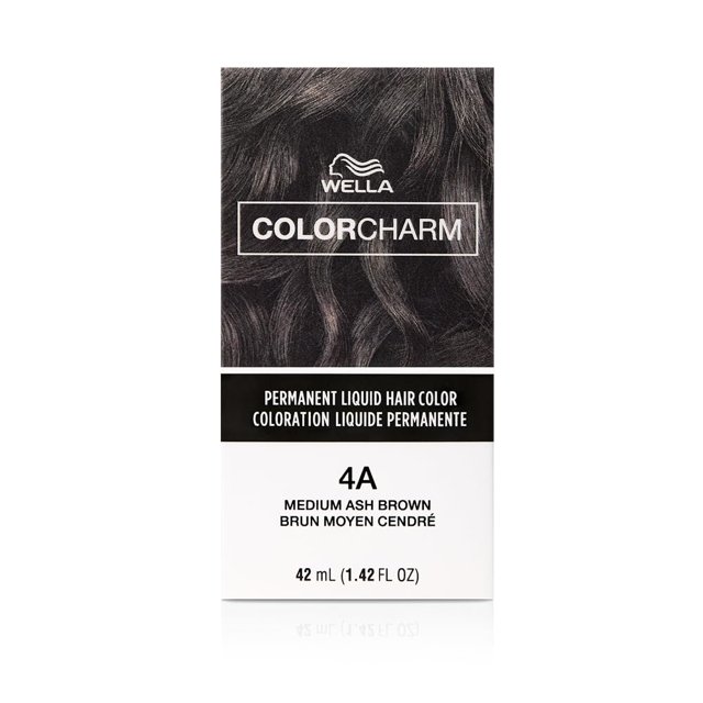 COLORCHARM Permanent Liquid Hair Color for Gray Coverage 4A Med Ash