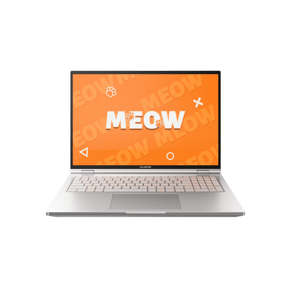 COLORFIRE MEOW R16 Ultra Gaming Laptop , NVIDIA GeForce RTX 5070 8GB, AMD Ryzen 9 9850HX , 32GB DDR5 RAM , 1TB NVMe SSD White