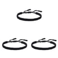 thumbnail image 1 of Handmade Tibetan String Bracelet Adjustable Woven Rope Knot Friendship Bracelets for Men and Women, 3PCS, 18 cm, Black 3Packs, 1 of 5