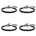 thumbnail image 1 of Handmade Tibetan String Bracelet Adjustable Woven Rope Knot Friendship Bracelets for Men and Women, 4PCS, 18 cm, Black 4Packs, 1 of 4