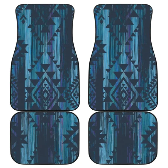 COLORFUL BOHO AZTEC STREAKS Car Floor Mats Front & Rear Liners Set Universal Fit Auto Carpet Floor Mats Set of 4 for SUV