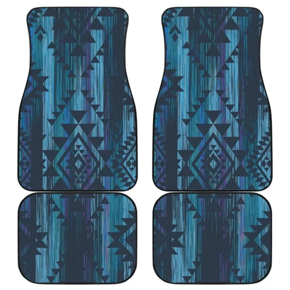 COLORFUL BOHO AZTEC STREAKS Car Floor Mats Front & Rear Liners Set Universal Fit Auto Carpet Floor Mats Set of 4 for SUV