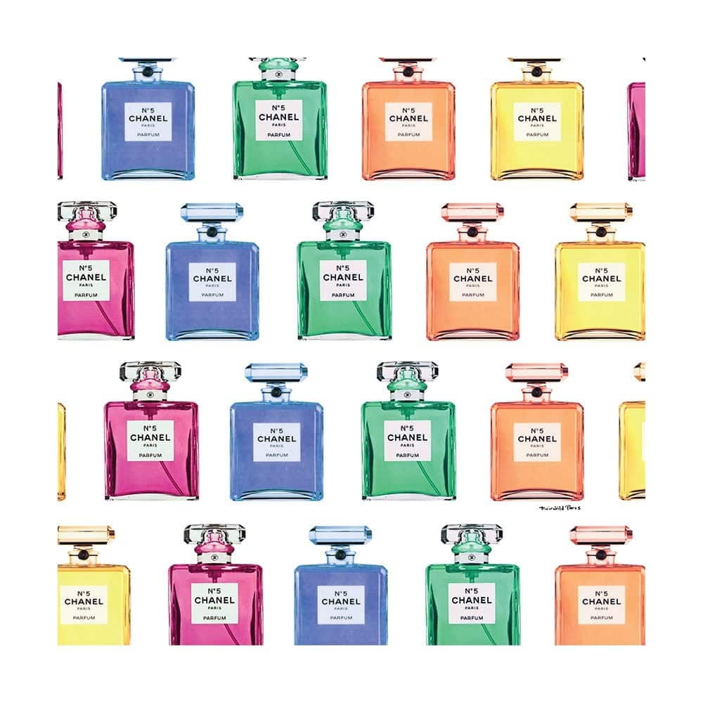 COLORFUL FASHION PERFUME BOTTLES - 14"x14" Canvas Artwork 16 x 20